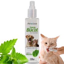 Spray Bucal PetClean 120ml Hálito Fresco Cachorro Gato Cães Pet