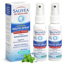 Spray bucal Salivea, pacote com 2 unidades, 44 ml, menta suave, cuidado com a boca seca