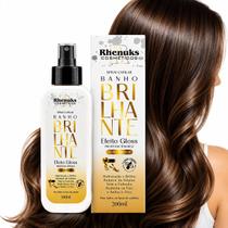 Spray Capilar Banho Brilhante Efeito Gloss protetor térmico Rhenuks Cosméticos Spray Capilar Banho Brilhante Efeito Gloss protetor térmico Rhenuks Cosméticos