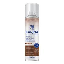 Spray Capilar Temporário Karina Retoque Instantâneo para Raiz e Fios Brancos Cor Castanho 75ml Spray Capilar Temporário Karina Retoque Instantâneo para Raiz e Fios Brancos Cor Castanho 75ml