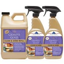 Spray Clean and Shine Granite Gold para granito 1L e 2x700mL