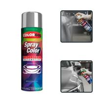Spray color prata bari v met spray automotivo colorgin 300ml