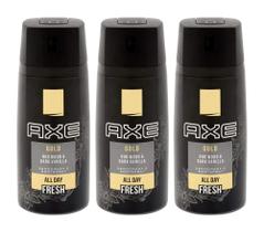 Spray corporal AXE Gold Oud Wood & Fresh Vanilla 150 ml (pacote com 3)