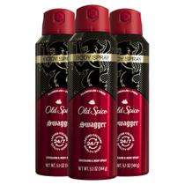 Spray corporal desodorante Old Spice Swagger 150ml para homens x3