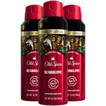 Spray corporal Old Spice Bearglove para homens 150 ml (pacote com 3)