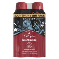 Spray corporal Old Spice Krakengard para homens 150 ml (pacote com 2)