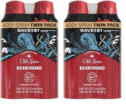 Spray corporal Old Spice Krakengard para homens 150 ml (pacote com 4)