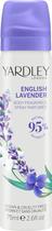 Spray corporal Yardley Refreshing English Lavender 75ml para mulheres