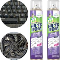 Spray de Ar Comprimido Limpa Pó de Teclado Computador Air Duster - Kit Com 2