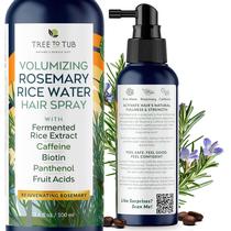 Spray de Cabelo de Árvore de Banheira com Água de Alecrim e Arroz Fermentado