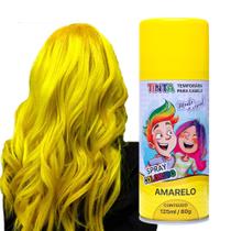 Spray de Cabelo Maluco Temporário Amarelo p/ Carnaval Festas
