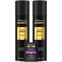 Spray de cabelo TRESemmé Extra Hold 24H Frizz Control 300 ml x2 + Máscara