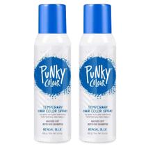 Spray de coloração de cabelo Punky Bengal Blue 100ml, pacote com 2