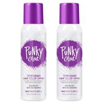 Spray de coloração de cabelo temporário Punky Panther Purple, pacote com 2 unidades