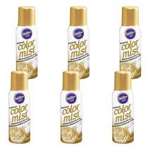 Spray de cor alimentar Wilton Gold Color Mist 42g (pacote com 6)