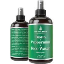 Spray de Crescimento Capilar com Biotina, Óleo de Hortelã e Água de Arroz - Maximizador de Espessura