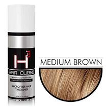 Spray de Fibras Capilares Hair Cubed H3 Marrom Médio Microfibra