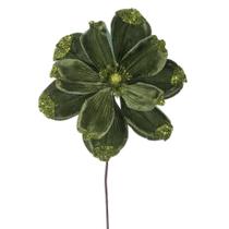 Spray de Flor Artificial Vickerman Magnolia de Terciopelo Verde Lima x4 Spray de Flor Artificial Vickerman Magnolia de Terciopelo Verde Lima x4
