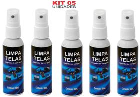 Spray De Limpeza Clean Limpa Telas Implastec 60ml - KIT com 5 Unidades