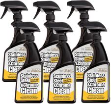 Spray de limpeza FLITZ de aço inoxidável e cromo 473 ml, pacote com 6