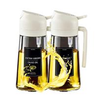 Spray De Óleo Premium 2 Em 1 De 16oz Para Cozinha, Dispensador De Azeite Com Adesivos, Grau