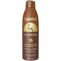 Spray de proteção solar Coppertone Tanning SPF 15 163ml resistente à água