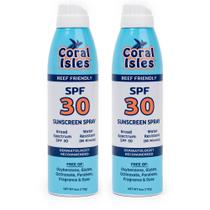 Spray de proteção solar Coral Isles SPF 30 177ml (pacote com 2) Spray de proteção solar Coral Isles SPF 30 177ml (pacote com 2)