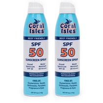 Spray de proteção solar Coral Isles SPF 50 resistente à água 177mlX2