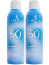 Spray de proteção solar Florida Glow SPF 50 160ml, pacote com 2