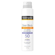Spray de proteção solar Neutrogena Clear Body SPF 50 150ml Spray de proteção solar Neutrogena Clear Body SPF 50 150ml