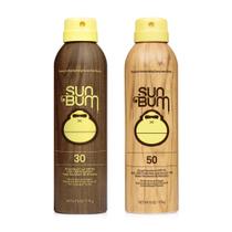 Spray de proteção solar Sun Bum Original SPF 30 e 50, pacote com 2