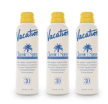 Spray de proteção solar Vacation Classic SPF 30 180ml, pacote com 3