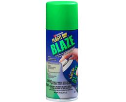 Spray de Revestimento de Borracha Plasti Dip Blaze Green 311 ml Acabamento Fluorescente, Descasca, Flexível, Multiuso Requer Base Branca
