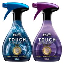 Spray de tecido Febreze Touch Ocean & Mountain 500 ml (pacote com 2)