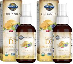 Spray de Vitamina D3 Garden of Life Vegano 2x58 ml Baunilha