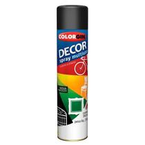 Spray Decor Multiuso Preto Fosco 360ml - Colorgin - Uso Interno e Externo
