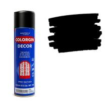 Spray Decor Uso Geral Preto Brilhante 400ml Colorgin Spray Decor Uso Geral Preto Brilhante 400ml Colorgin