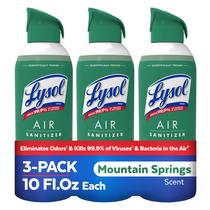 Spray desinfetante de ar Lysol Mountain Spring Scent 300mL x3 Spray desinfetante de ar Lysol Mountain Spring Scent 300mL x3