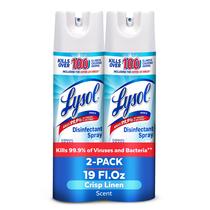 Spray Desinfetante Lysol 560ml - Limpeza Doméstica com Aroma Crisp Linen Spray Desinfetante Lysol 560ml - Limpeza Doméstica com Aroma Crisp Linen