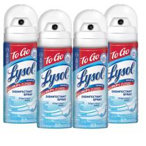Spray desinfetante Lysol To Go Crisp Linen, 44 ml, pacote com 4 unidades
