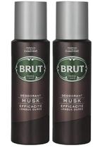 Spray desodorante Brut Musk X 2 200mL para homens, pacote com 2