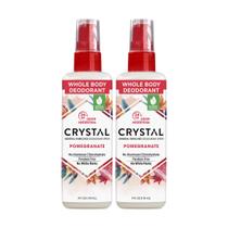 Spray desodorante Crystal Mineral Pomegranate 120 ml, pacote com 2
