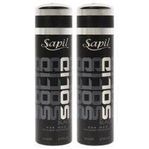 Spray Desodorante Sapil Solid Black para Hombre 200ml Paquete de 2 Spray Desodorante Sapil Solid Black para Hombre 200ml Paquete de 2