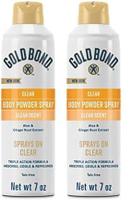Spray em pó corporal Gold Bond No Mess Clear 200 ml (pacote com 2)