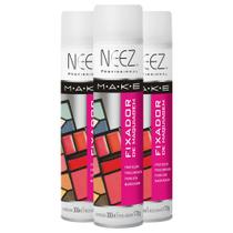 Spray Fixador de Maquiagem Neez Profissional 300ml Kit com 03 unidades