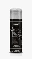 Spray Glitter Removível Prata para Cabelo - Popper - Carnaval e Festas