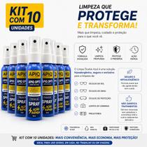 Spray Limpa Lentes De Óculos De Grau De Sol Spray Opti Kit 10 Peças Azul Com Fragrância Spray Limpa Lentes De Óculos De Grau De Sol Spray Opti Kit 10 Peças Azul Com Fragrância