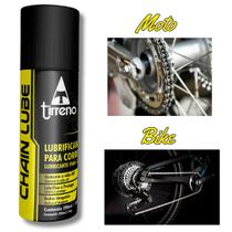Spray Lubrificante Corrente Tirreno Chain Lube 200ml Moto off Road Bike Bicicleta Graxa Seca Spray Repele Poeira e lama
