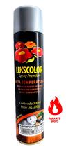 Spray Lukscolor Alta Temperatura Cor Alumínio Escapamento de Moto Lareira Chaminé Churrasqueira Fogões