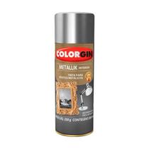 Spray Metallik Cromado 350ml - Tinta Acrílica para Ferro, Madeira, Cerâmica - Colorgin